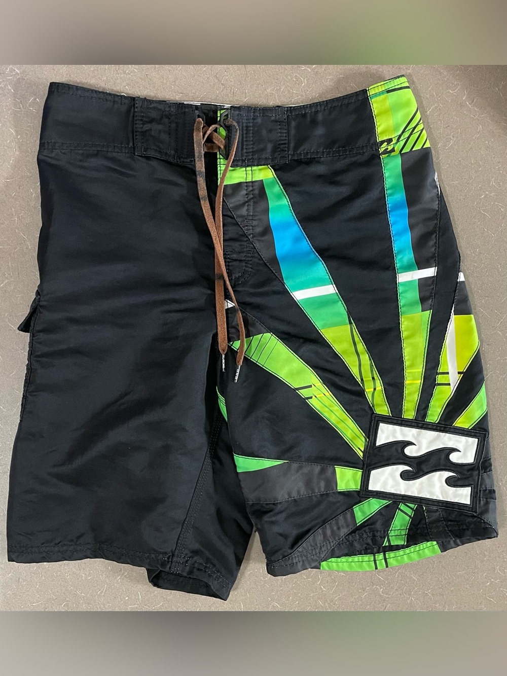 Vintage Billabong Andy Irons Rising Sun Boardshorts Size 31